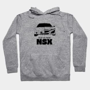 Old vs New NSX Black Outline Hoodie